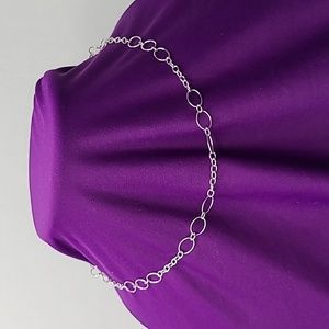 Argento Vivo Sterling Silver circle link Necklace